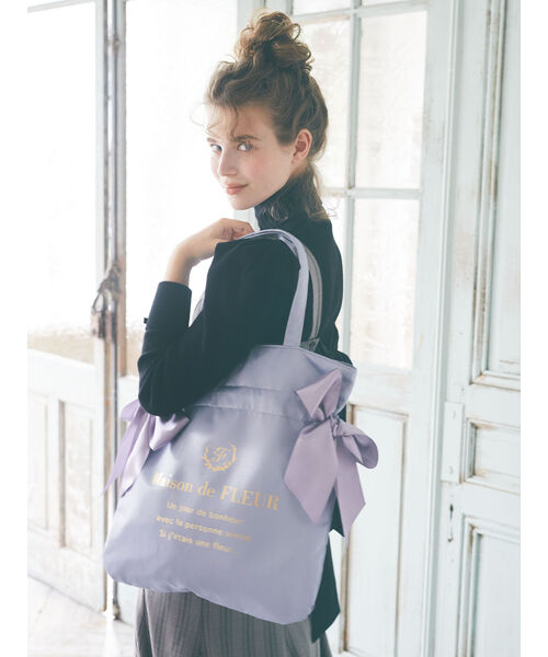 メゾン ド フルール Maison de FLEUR ダブルリボントートバッグ
