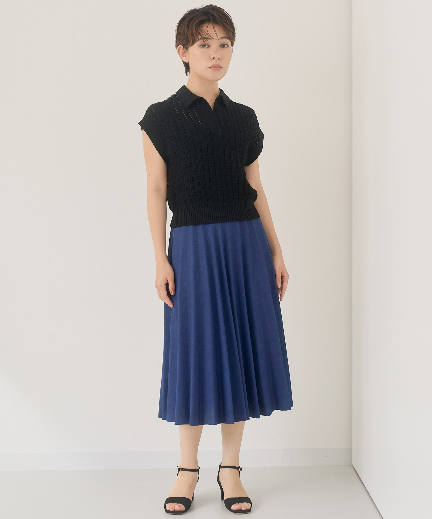 ANAYI（アナイ）の「【WEBカラー別注】ブッチャーフレアプリーツ