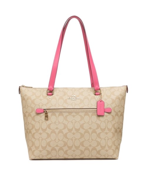 コーチ アウトレット トートバッグ シグネチャー ベージュ ピンク レディース Coach Imsq1 コーチ Coach D Fashion