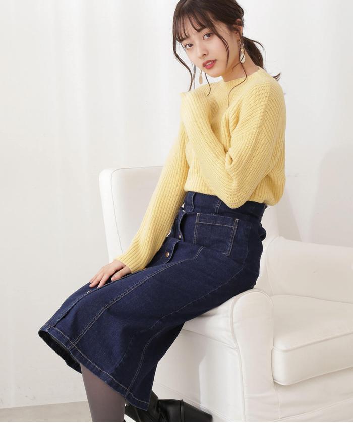 プリーツプリーズPLEATS PLEASE デニム転写プリントステッチ