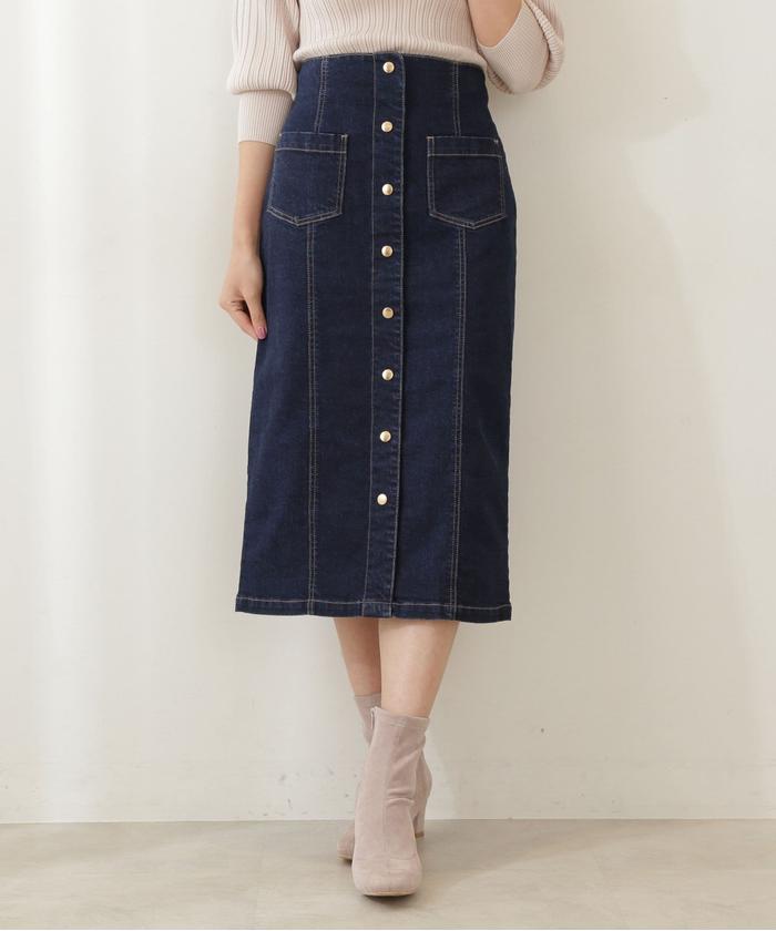 割引Christian Dior デニムブラックタイトスカート 34 新品保管品 フロント釦デニムタイトスカート(504160850) | プロポーション