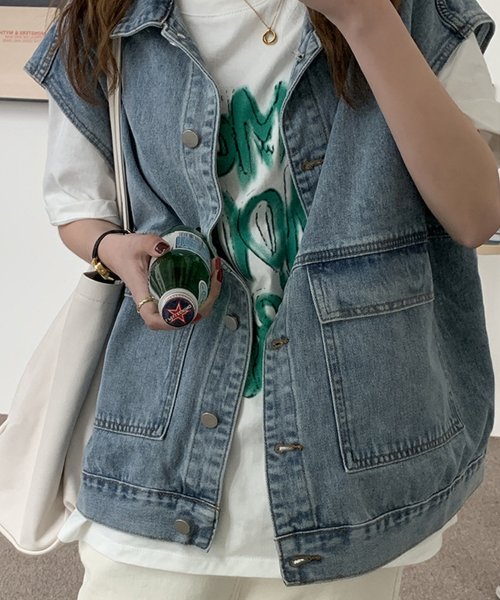 クーポン セール27 Off デニムベスト レディース ベスト Aimoha アイモハ Aimoha D Fashion