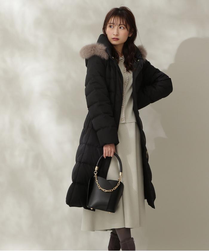 ファー付きロングダウンコート(504170856) | プロポーション ファー付きロングダウンコート(504170856) | プロポーション