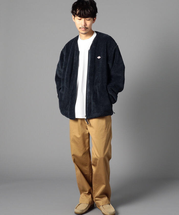 DANTON/ダントン】ハイパイル Vネックフリースカーディガン #DT DANTON/ダントン】ハイパイル Vネックフリースカーディガン #DT