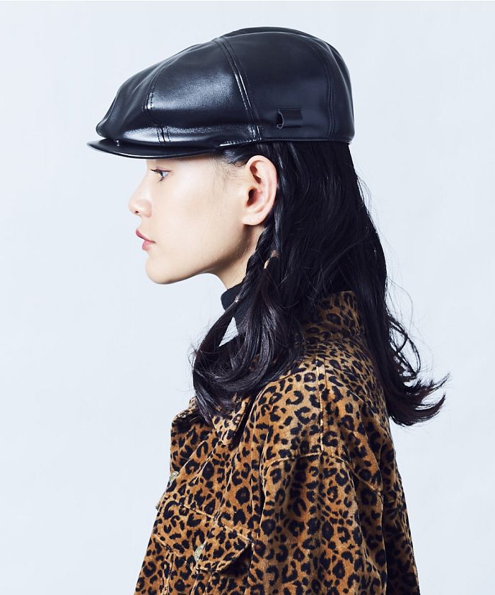 KANGOL FAUX LEATHER CAP サイズL BLACK セール 40%OFF】カンゴール KANGOL KANGOL Faux Leather Cap