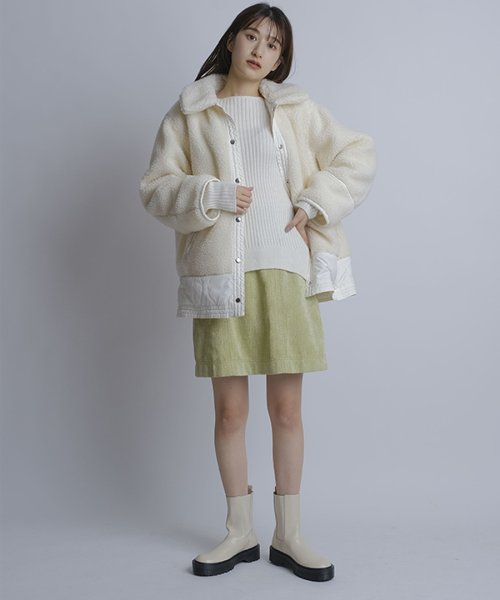 ワイドリブオフショルニット リランドチュール Rirandture D Fashion