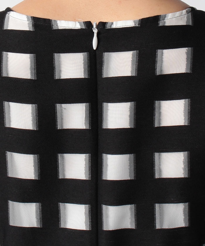 セール 50%OFF】【LOULOU WILLOUGHBY】格子ジャガードワンピース