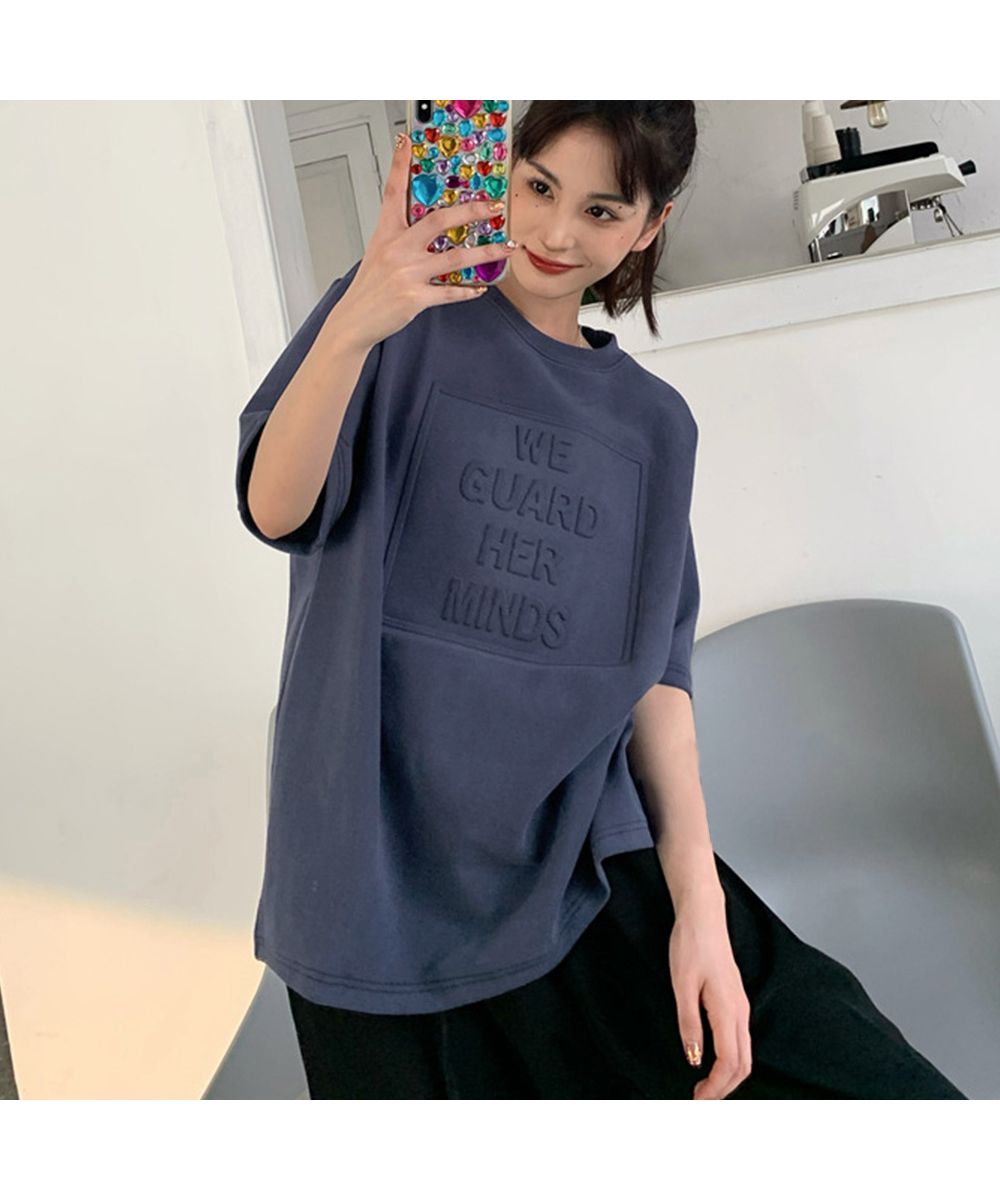 セール】立体ロゴtシャツ 韓国チュニックロンT(504184441