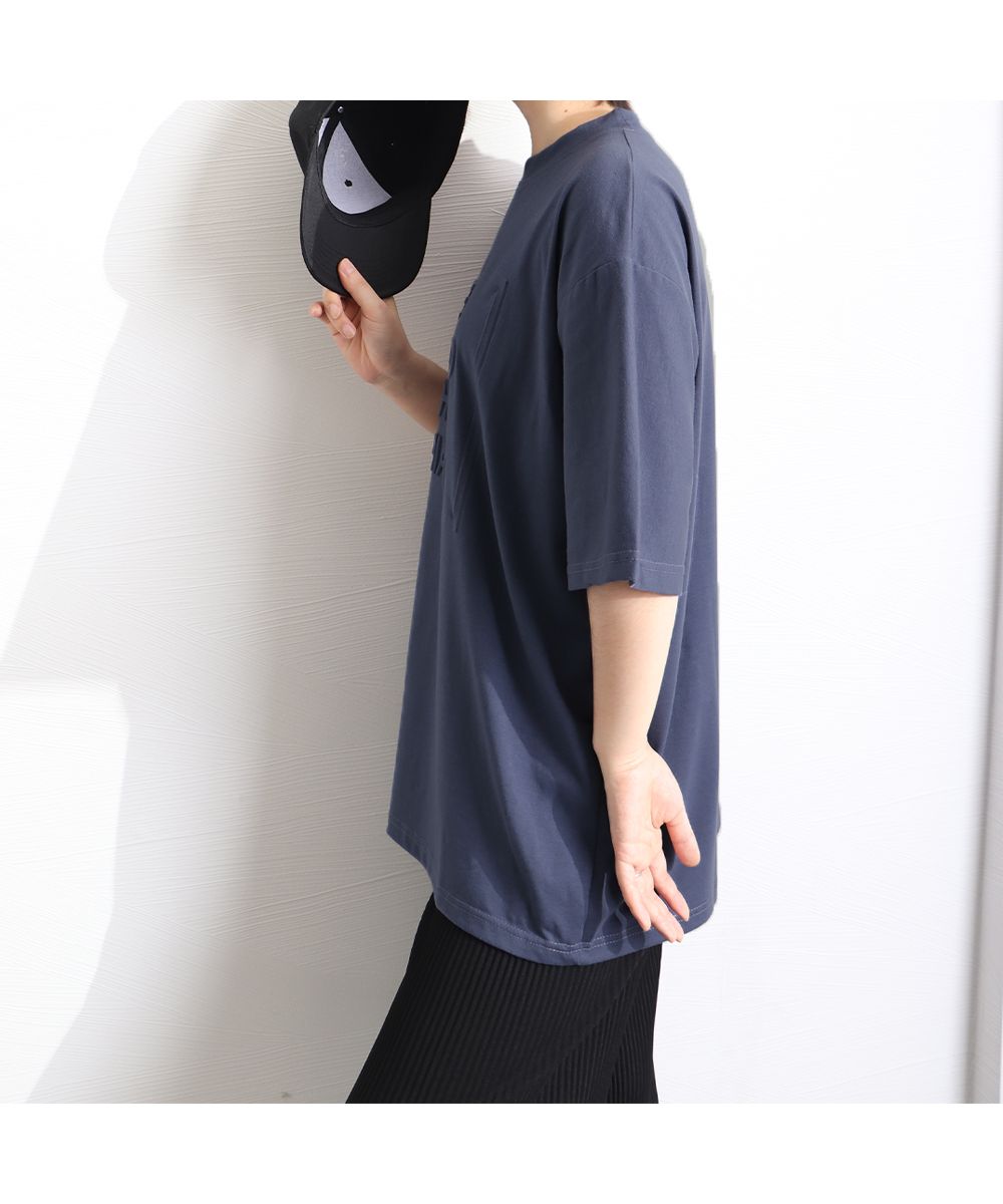 セール】立体ロゴtシャツ 韓国チュニックロンT(504184441