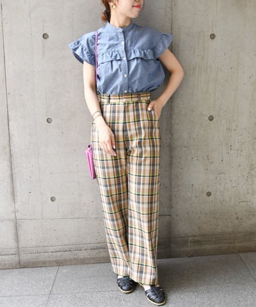 予約 Ships Any ウォッシャブル ダンガリー ヨーク フリル ブラウス シップス エニィ ウィメンズ Ships Any Womens D Fashion 予約 Ships Any ウォッシャブル ダンガリー ヨーク フリル ブラウス シップス エニィ ウィメンズ Ships Any Womens D Fashion