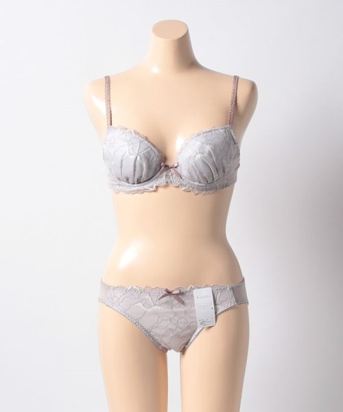 ブラ ショーツ セット 大花モチーフ レース B D アンフィ Amphi D Fashion