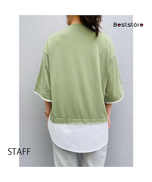 ベストストア Beststore 重ね着風Tシャツ レイヤード風 重ね着風