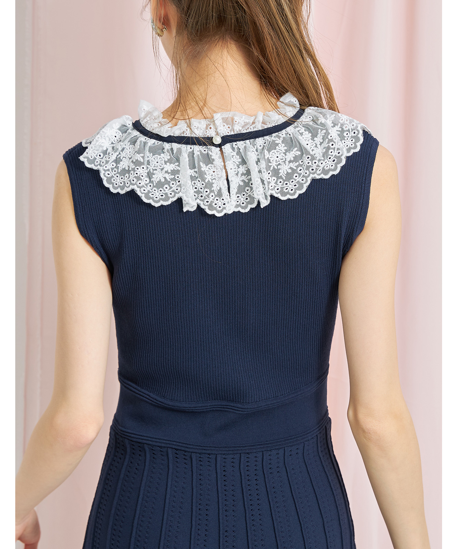 再入荷 レース  リュクス ブラウス スカートセット ドレス フェアリーブラウス＆スカートセットアップ「U971」-RUIRUE BOUTIQUE