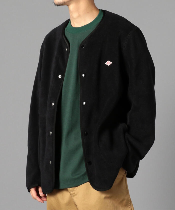 DANTON/ダントン】フリースカーディガン FLEECE COLLARLESS JACKET #JD