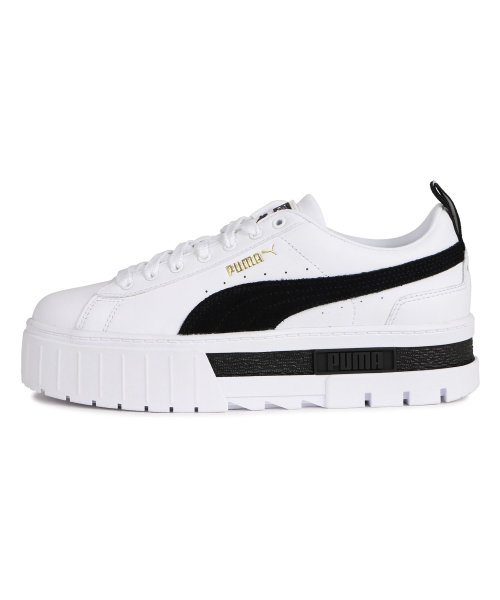 Puma プーマ スニーカー レディース メイズ レザー ウィメンズ 厚底 Mayze Leather Womens ホワイト 白 3819 01 プーマ Puma D Fashion