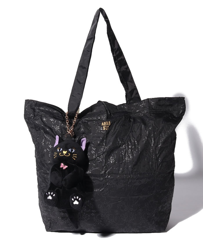 ANNA SUI プレイフル ぬいぐるみポーチ付きエコバッグ パープル