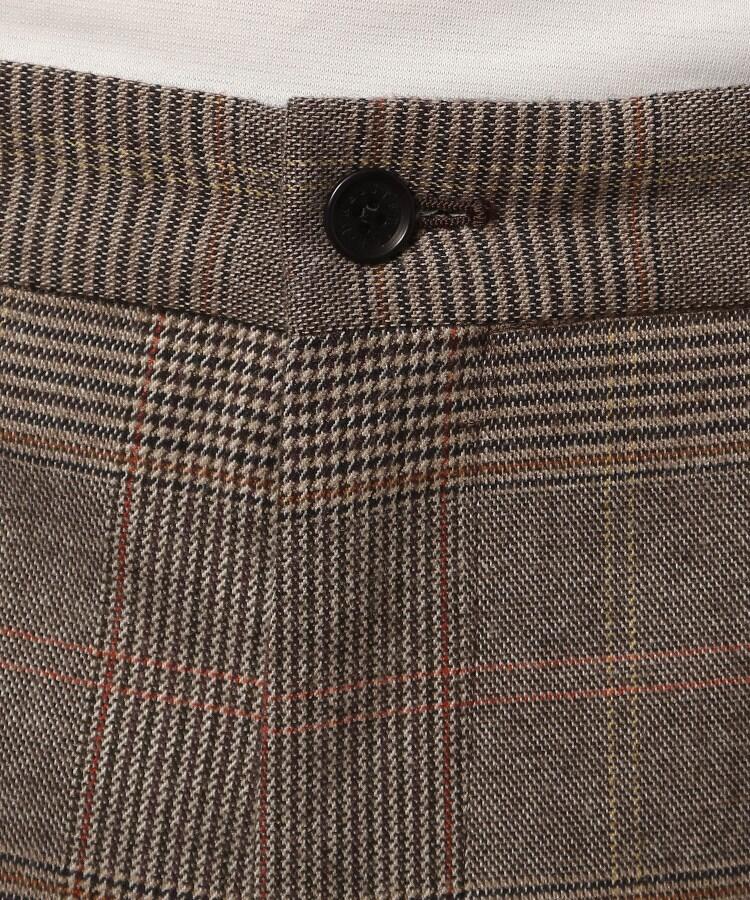 セール10%OFF】ブラウングレンチェック ストレッチパンツ(504198827 セール10%OFF】ブラウングレンチェック ストレッチパンツ(504198827