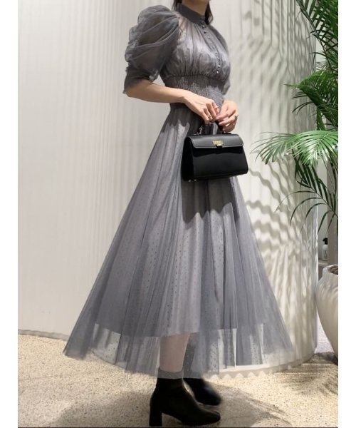 ドットチュールドレス スナイデル Snidel D Fashion