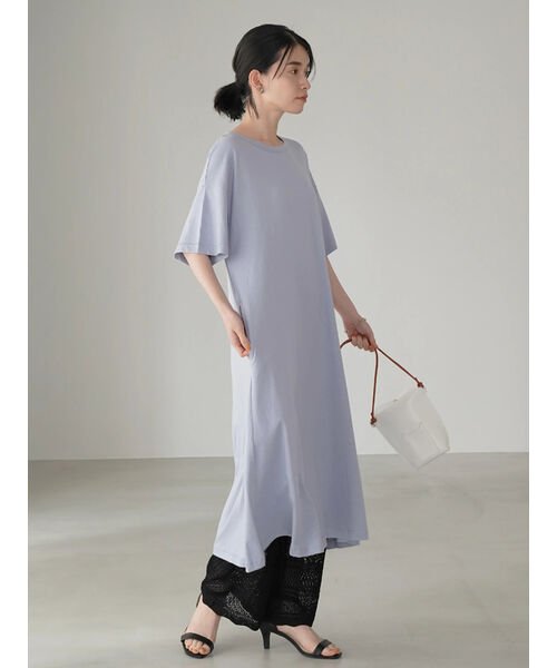 ライトスラブ半袖カットワンピース アメリカン ホリック American Holic D Fashion ライトスラブ半袖カットワンピース アメリカン ホリック American Holic D Fashion
