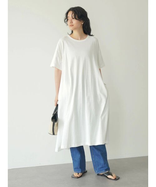 ライトスラブ半袖カットワンピース アメリカン ホリック American Holic D Fashion