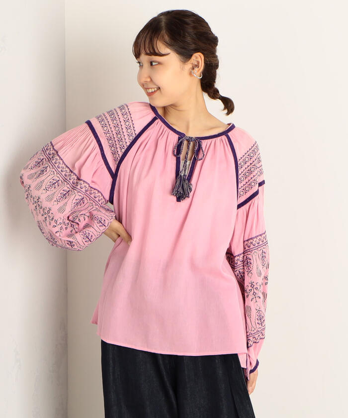 クーポン】【セール 40%OFF】インド刺繍ブラウス(504195199
