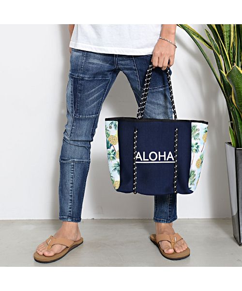 Hawaii フライトバッグ カラフル ALOHA アロハコレクション リバーシブルトートバッグ レディース