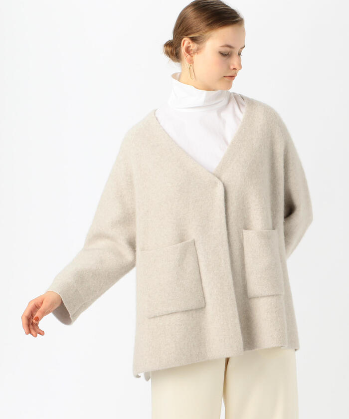 セール 30%OFF】ダブルフェイスフォックス Vネックカーディガン セール 30%OFF】ダブルフェイスフォックス Vネックカーディガン