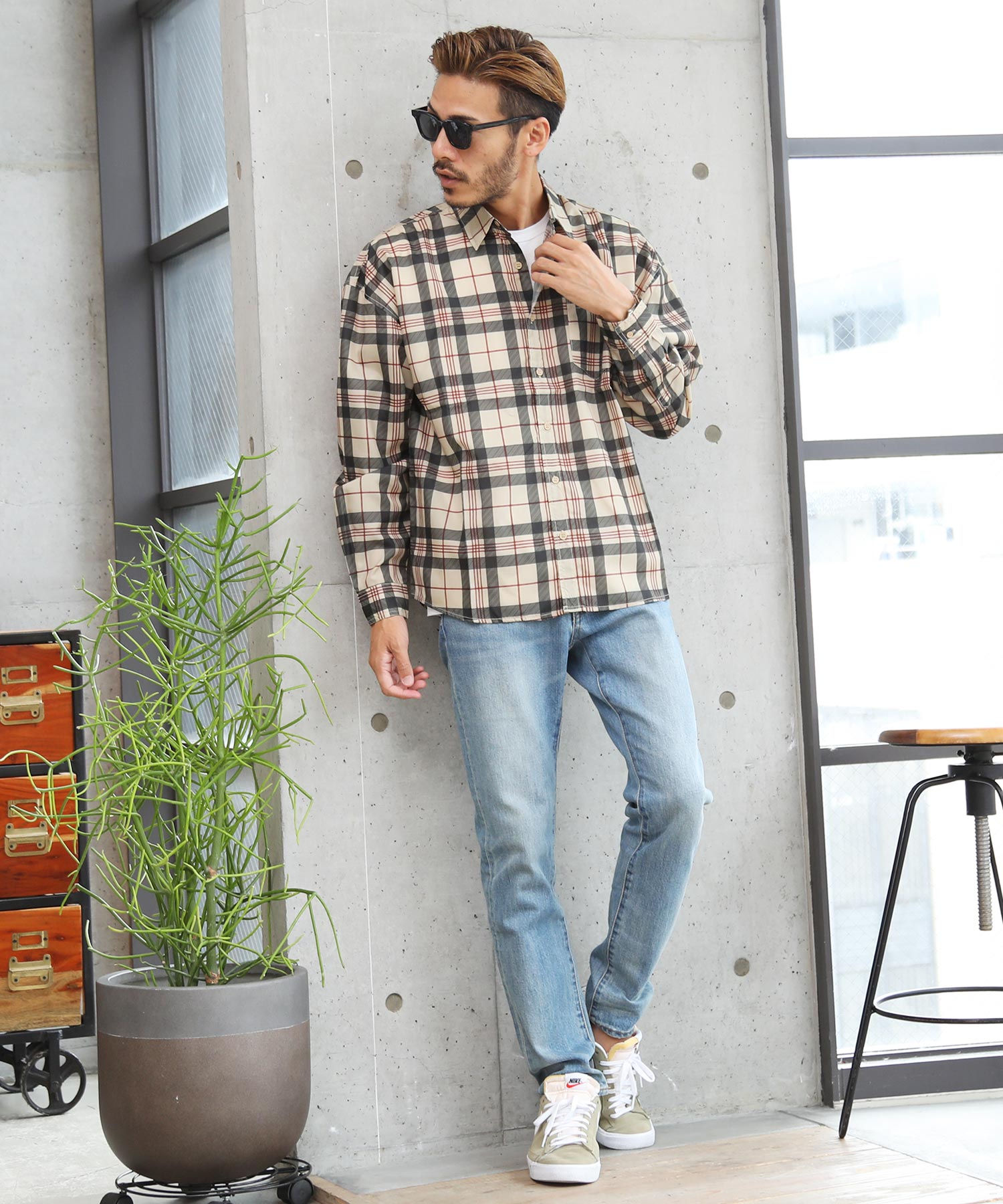 ジギーズショップ JIGGYS SHOP ボックスシルエットシャツ / 長袖 ジギーズショップ JIGGYS SHOP ボックスシルエットシャツ / 長袖