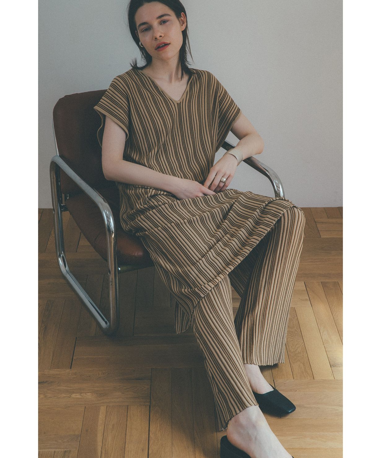 【オープニング 大放出セール】 セール】RANDOM クラネ | PIECE(504211000) ONE KNIT STRIPE ワンピース