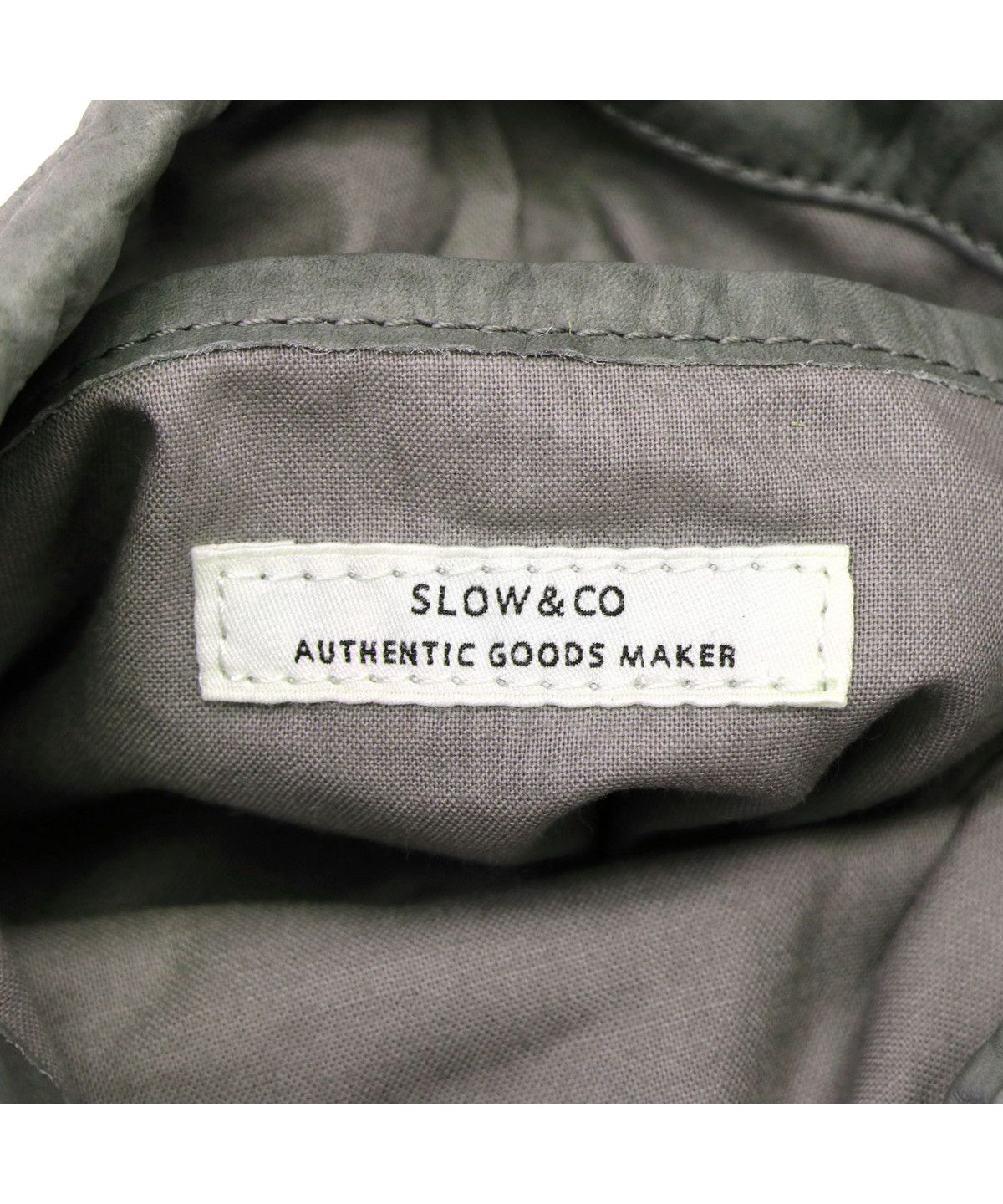 SLOW Calf skin Draw String Bag SLOW＆CO