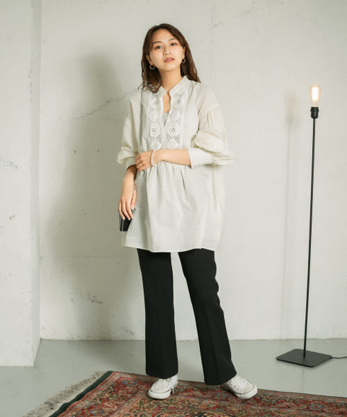 セール 70%OFF】パッチポケットフレアパンツ(504212959