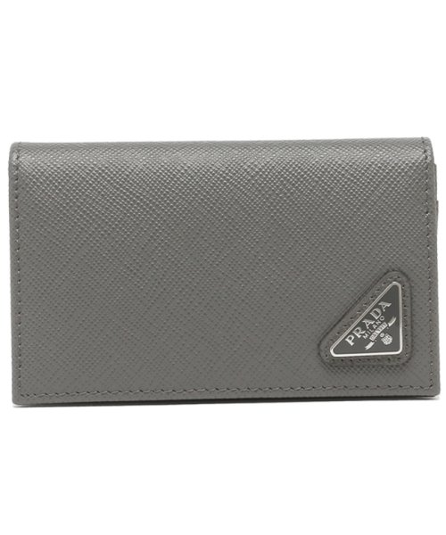 セール プラダ カードケース 名刺入れ サフィアーノ トライアングルロゴ グレー メンズ Prada 2mc122 Qhh F0048 プラダ Prada D Fashion