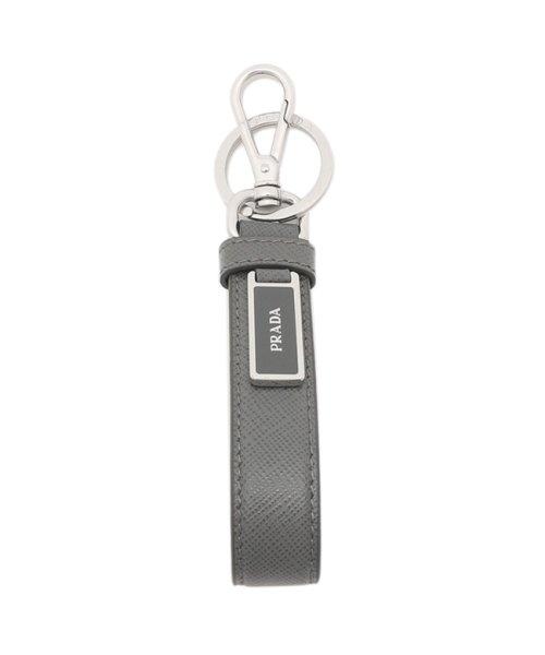 クーポン セール37 Off プラダ キーリング キーホルダー サフィアーノ グレー メンズ レディース Prada 2pp709 053 F0048 プラダ Prada D Fashion