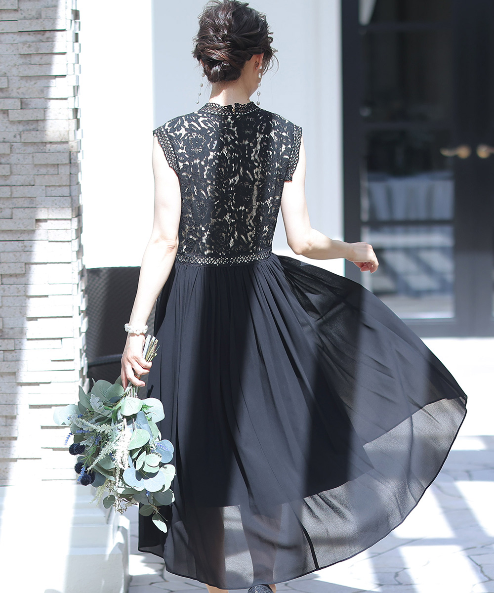 プールヴー PourVous 結婚式ワンピースドレスノースリーブと