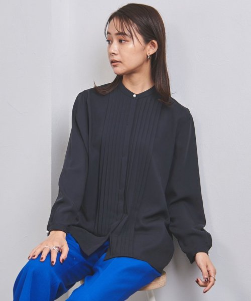 ＜UNITED ARROWS＞PL/BTN タック ブラウス B †