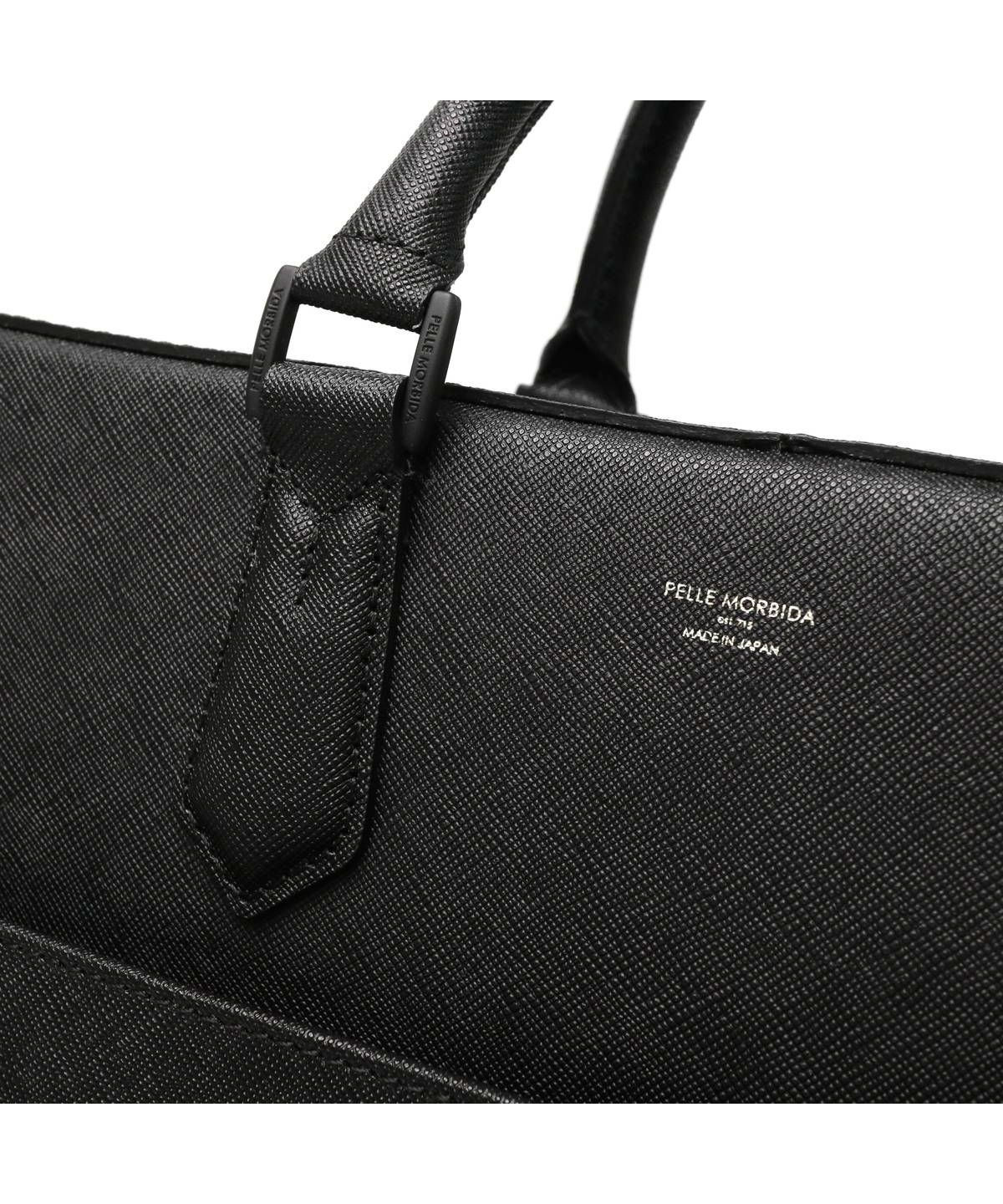 PELLE MORBIDA キャピターノ ブリーフケースレザー ブラック PELLE MORBIDA ビジネスバッグ CAPITANO（キャピターノ） 1層