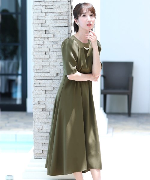 パフスリーブフォーマルワンピース プールヴー Pourvous D Fashion パフスリーブフォーマルワンピース プールヴー Pourvous D Fashion