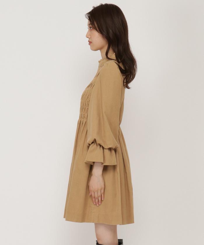 セール 30%OFF】コーデュロイ変形タックミニワンピース