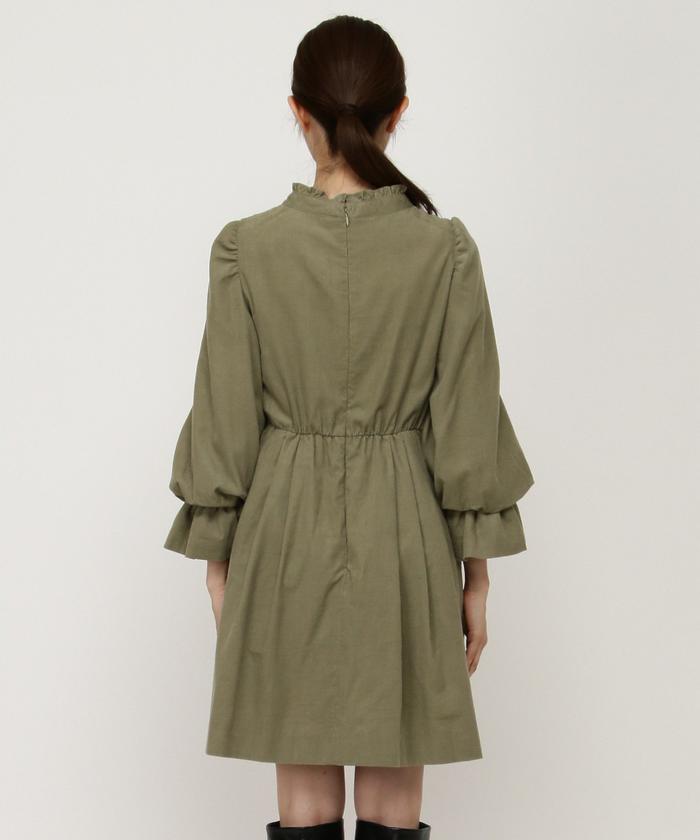 セール 30%OFF】コーデュロイ変形タックミニワンピース