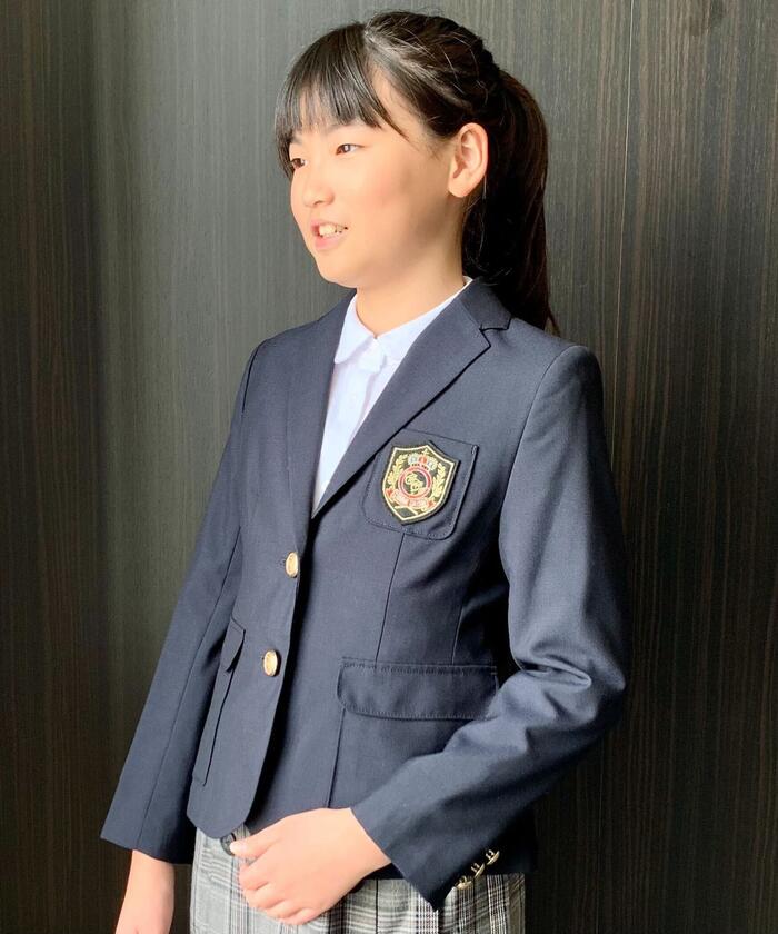 極美品　コムサイズム　キッズ　フォーマル　金ボタン 130 男の子　卒服　紺ブレ セール】紺ブレザー(女の子向け)(140－160cm)(504238073