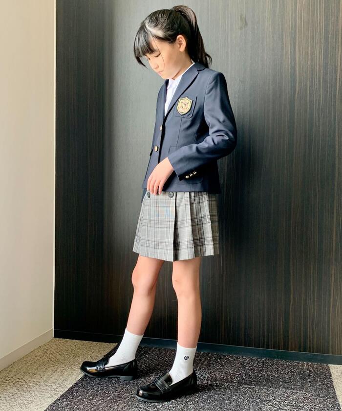 極美品　コムサイズム　キッズ　フォーマル　金ボタン 130 男の子　卒服　紺ブレ セール】紺ブレザー(女の子向け)(140－160cm)(504238073