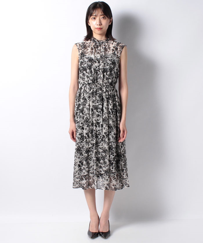 セール 30%OFF】モノトーンシルエットプリント ワンピース(504232655