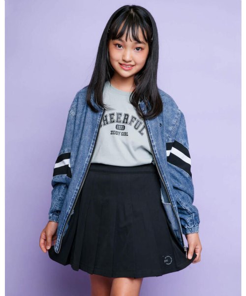 インナー パンツ付き プリーツ スカート 無地 130 160cm ジディー Ziddy D Fashion