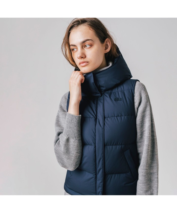 LACOSTE フード着脱ダウンベスト ぎこちな 34