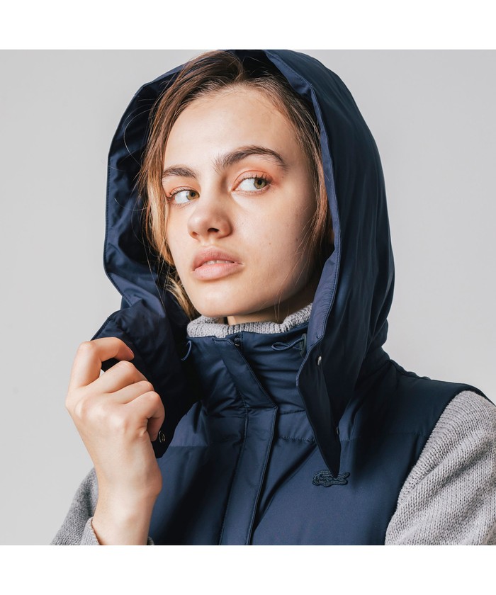 LACOSTE フード着脱ダウンベスト ぎこちな 34