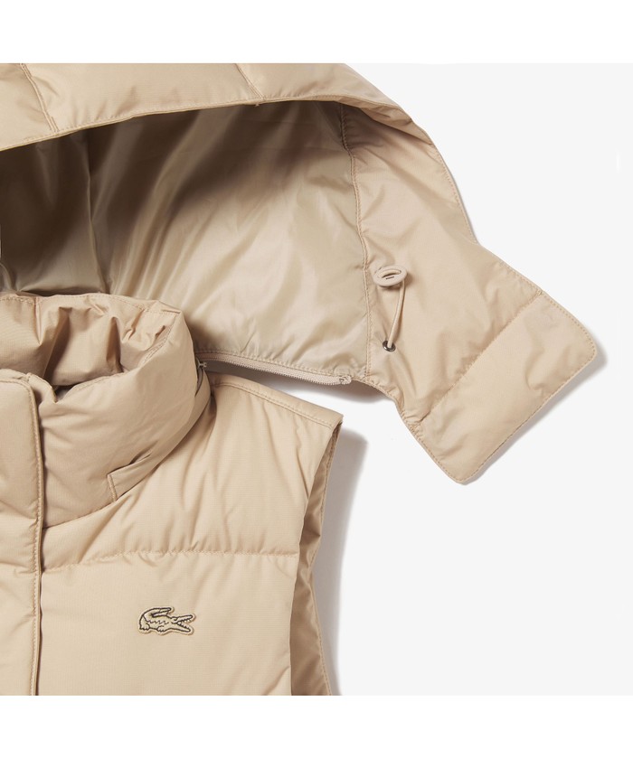 LACOSTE フード着脱ダウンベスト ぎこちな 34