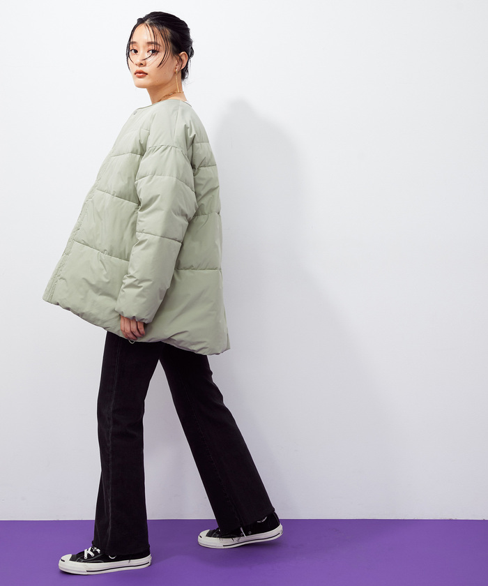 WEB限定】テントシルエットダウンライク中綿ジャケット