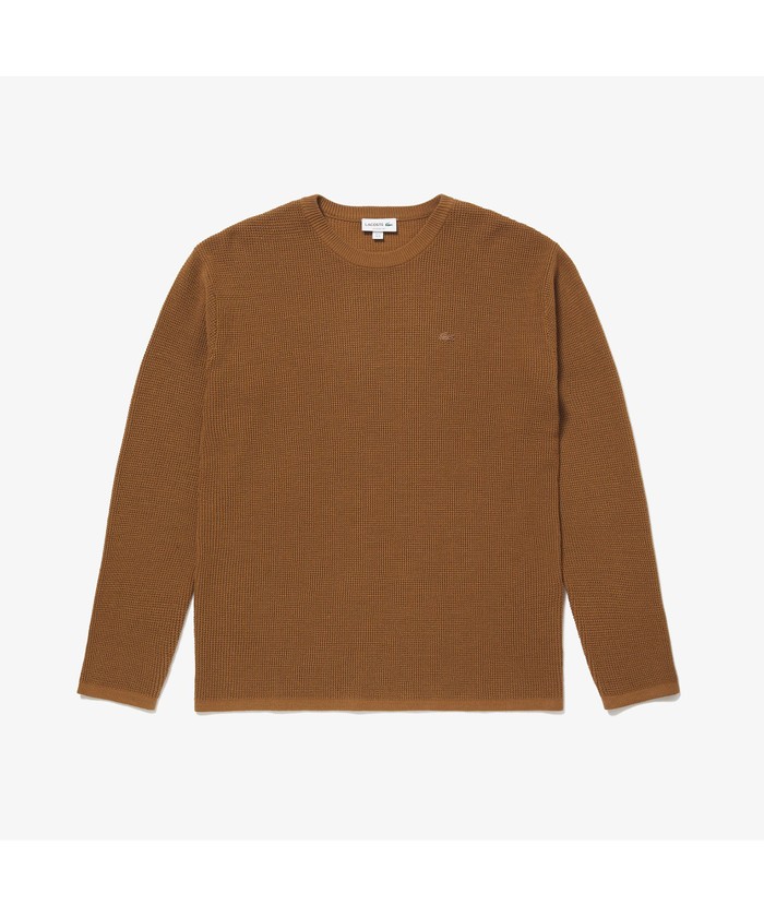 セール 30%OFF】ラコステ LACOSTE ワッフルニットロングスリーブ