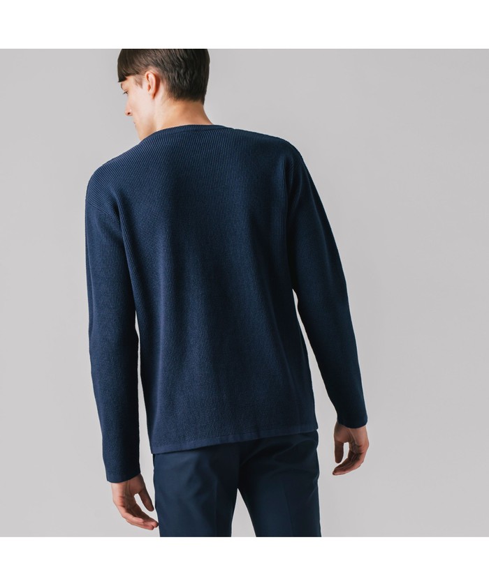 ■LACOSTE■ラコステ ワッフルニット長袖Tシャツ ラコステ LACOSTE ワッフルニットロングスリーブTシャツ