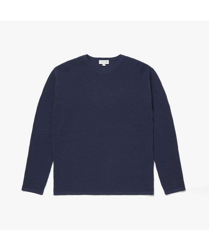 ラコステ LACOSTE ワッフルニットロングスリーブTシャツ